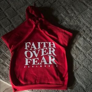 Red Faith Over Fear Hoodie